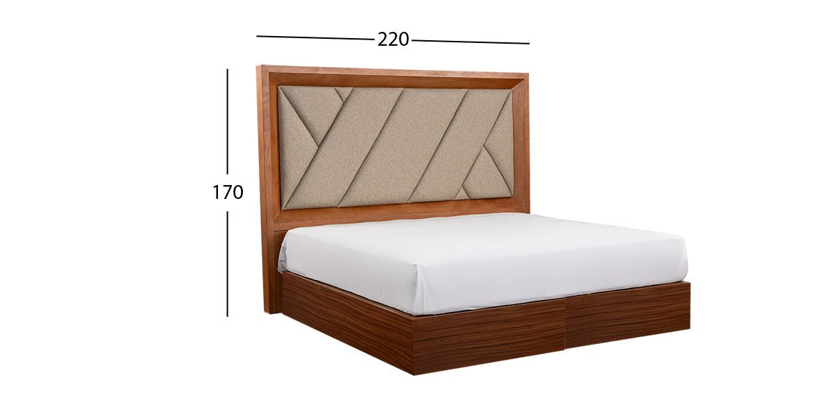 Cabecera King Size Chapa Natural Margot Café