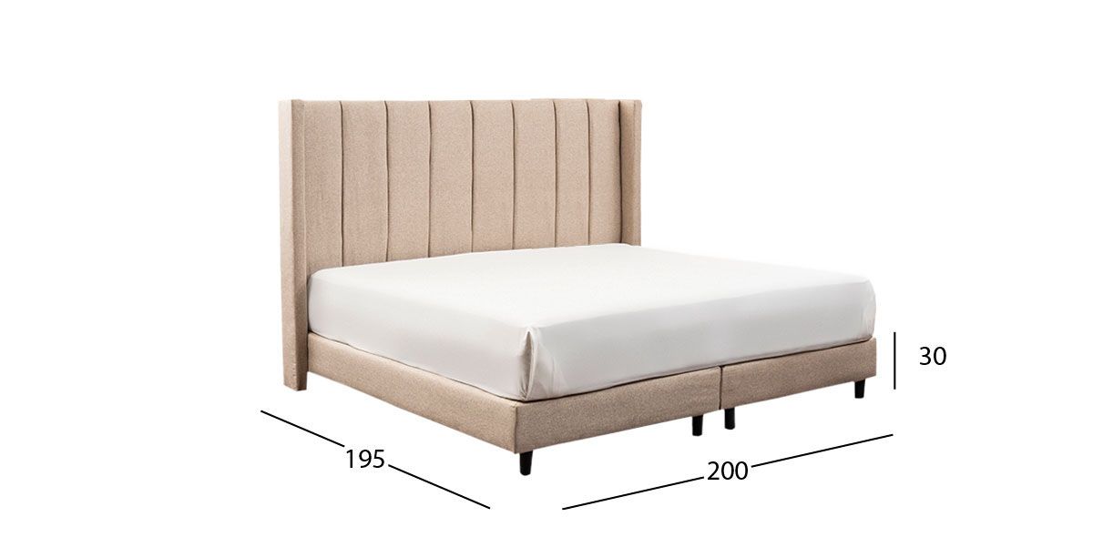 Base De Cama King Size Merea Beige