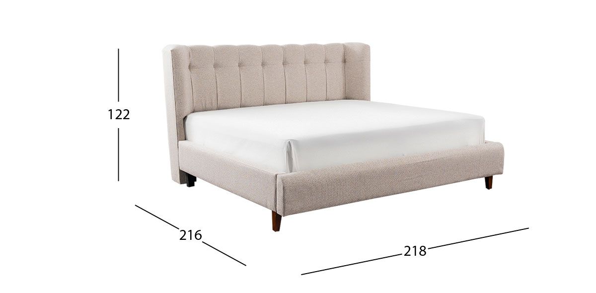 Cama King Size Stella Beige