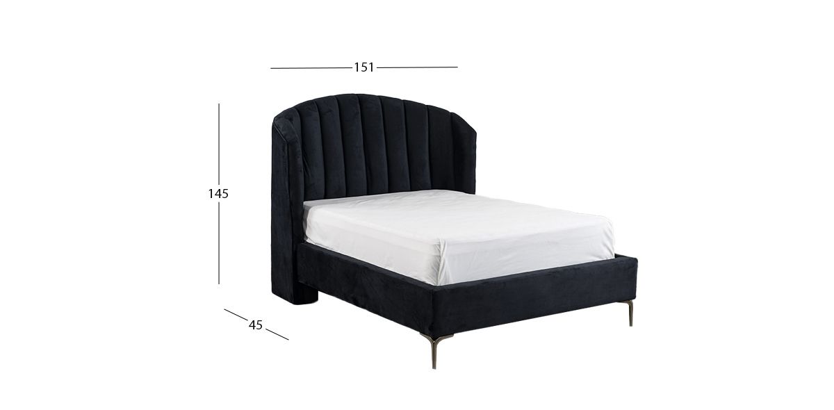 Cama Matrimonial Anika Negro