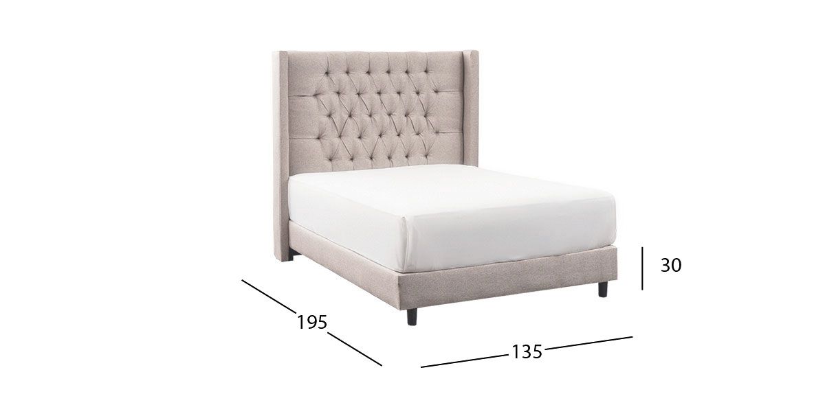 Base De Cama Matrimonial Estela HS Beige