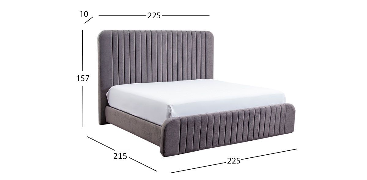 Cama King Size Iris Gris 