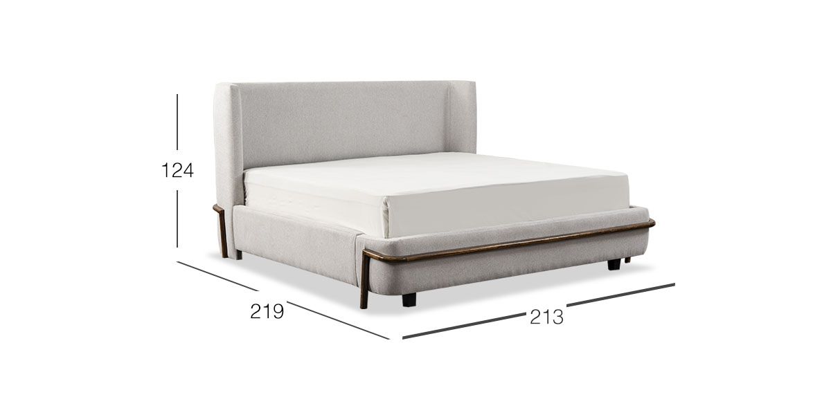 Cama King Size Piah Gris