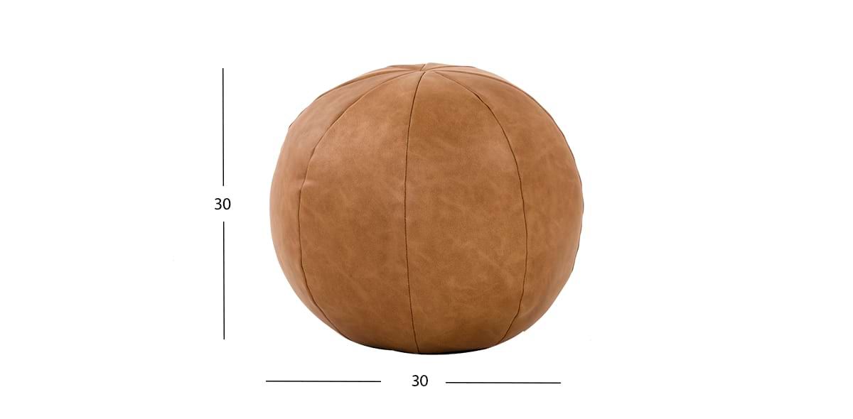 Cojín Decorativo Piel Esfera Elche Café