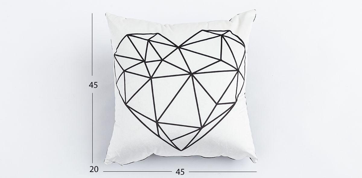  Cojín Decorativo Geometric Blanco