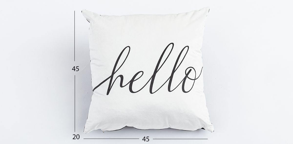 Cojín Decorativo Hello Blanco