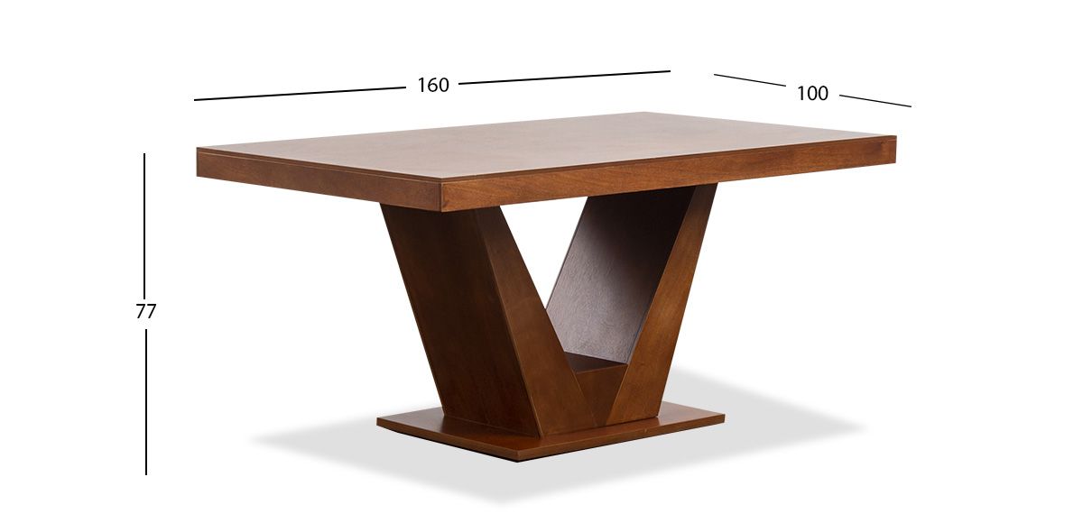 Mesa Comedor 160 x100 Cm Volta Nogal