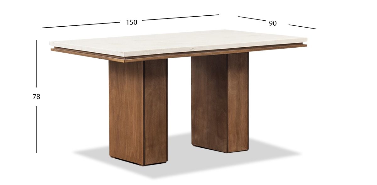 Mesa Comedor Mármol 150 X 90 Cm Alessia Beige
