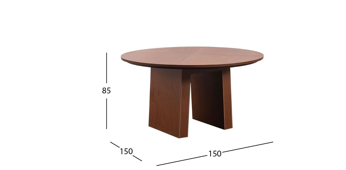 Mesa Comedor Redonda 150 Cm Berlian Café