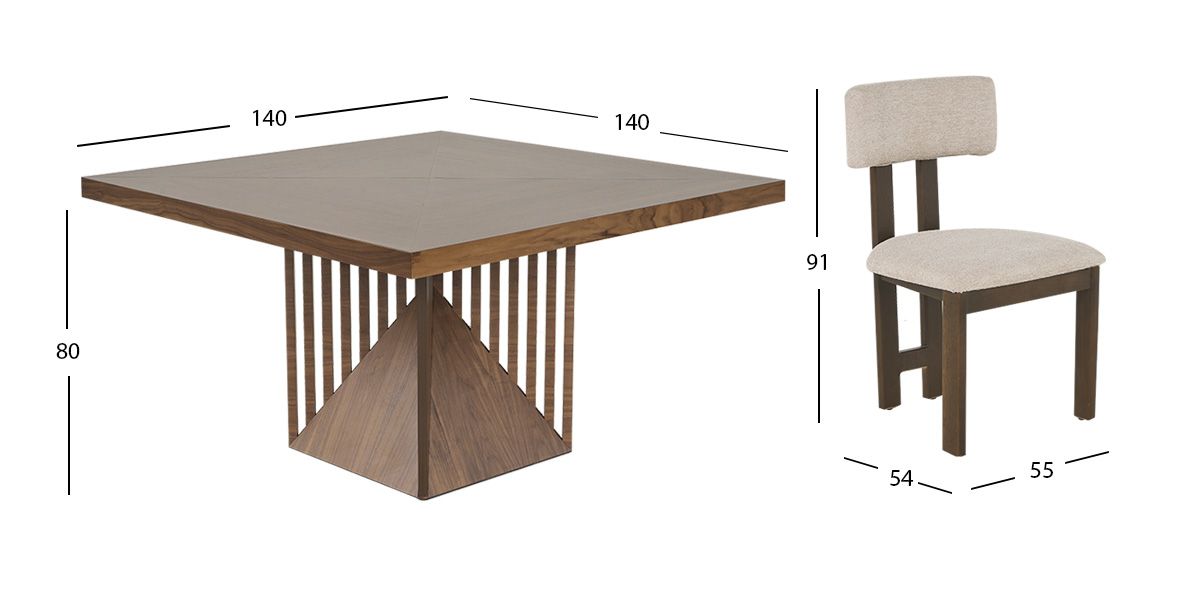 Comedor Malta Con Sillas Pissa Beige 7 Piezas