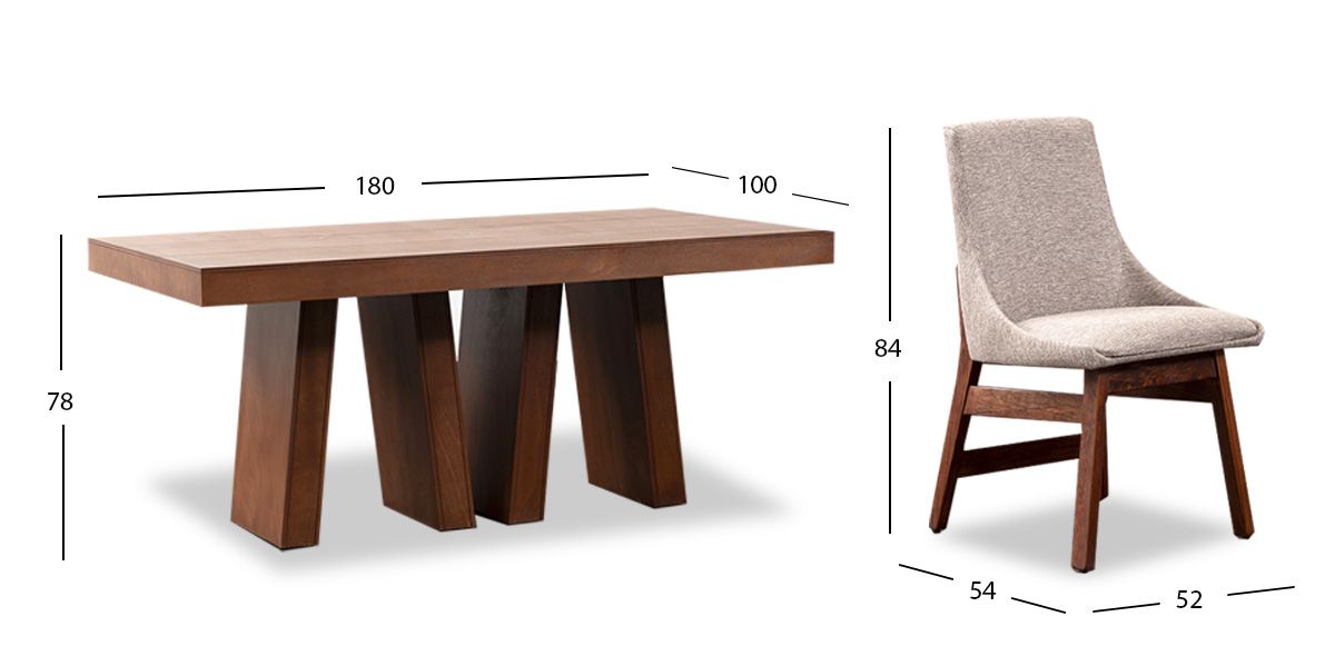 Comedor Odette Con Sillas Beige 7 Piezas