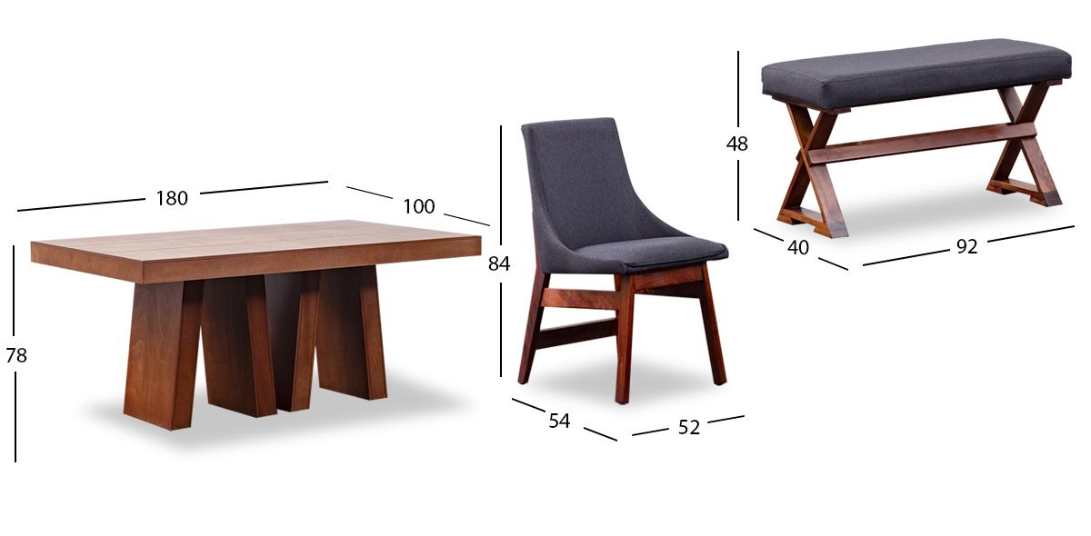 Comedor Odette Gris 6 Piezas