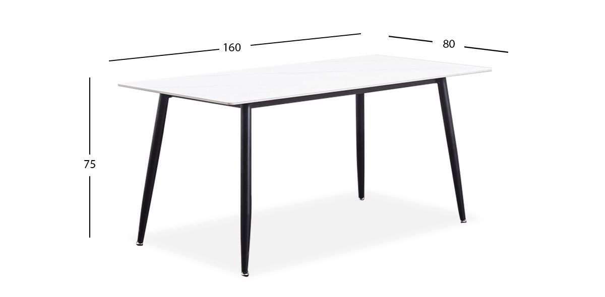 Mesa Comedor Rectangular Clever Blanco 