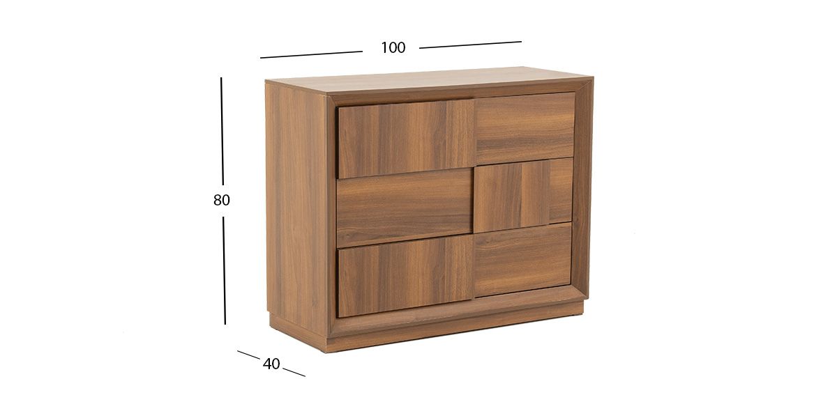 Cómoda 3 Cajones Atenas Café