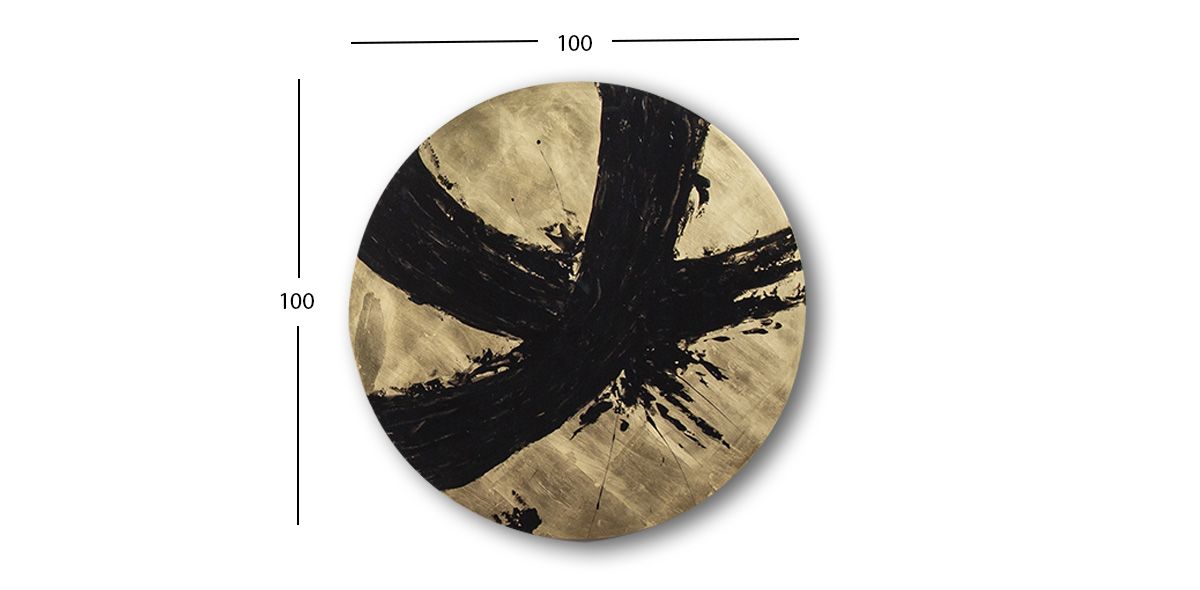 Cuadro Al Oleo Orbitas Oro 2 Pzs