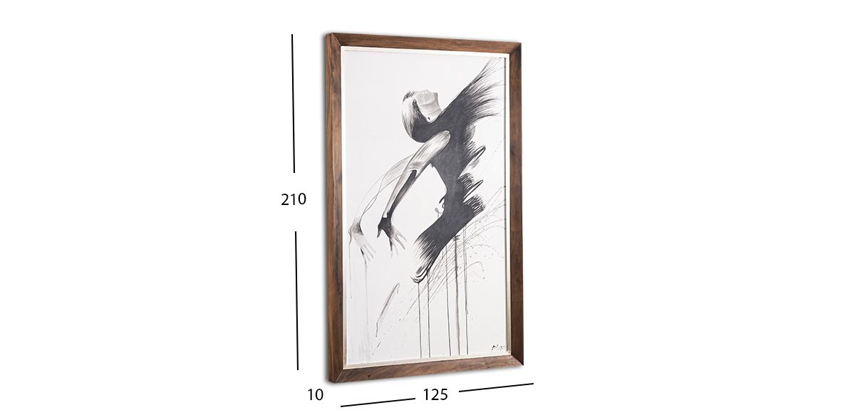 Cuadro Decorativo Parota Bailarina Plata