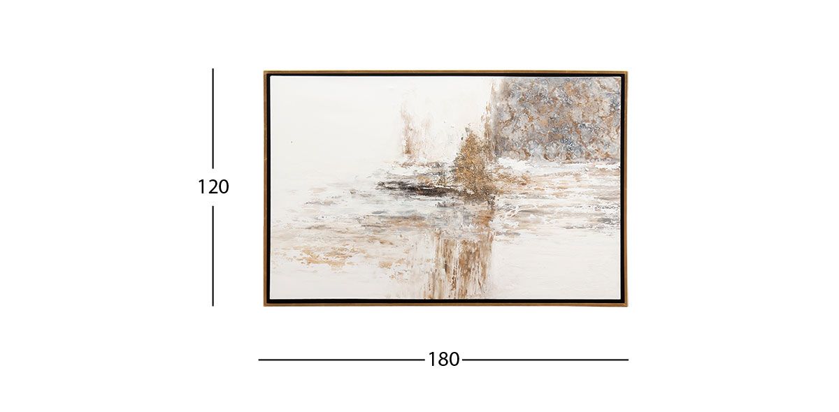 Cuadro Decorativo 180X120 Cm Crystal Blanco