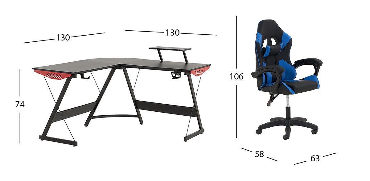Escritorio Tack Con Silla Vyrex 2 Piezas