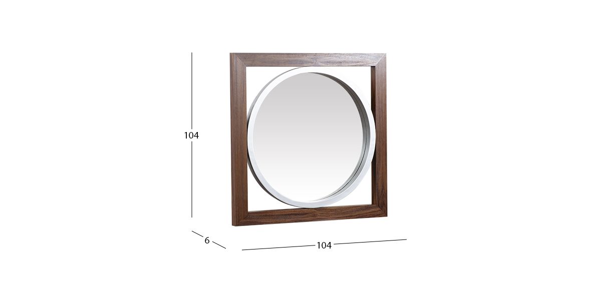 Espejo Cuadrado Sicilia Café