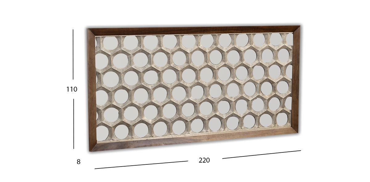 Espejo Decorativo Parota Circles Café