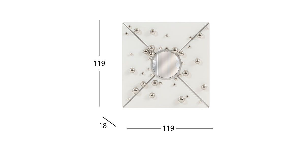 Espejo Decorativo Tix Plata