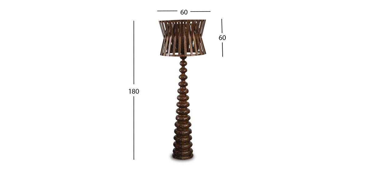 Lámpara de Piso Parota Dinka Café
