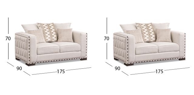 Sala Morris Ivory 2 Piezas