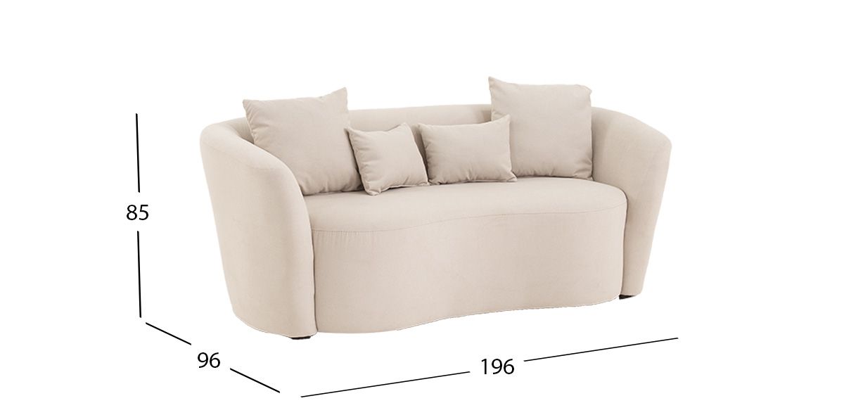 Sofá 2 Plazas Alana Beige