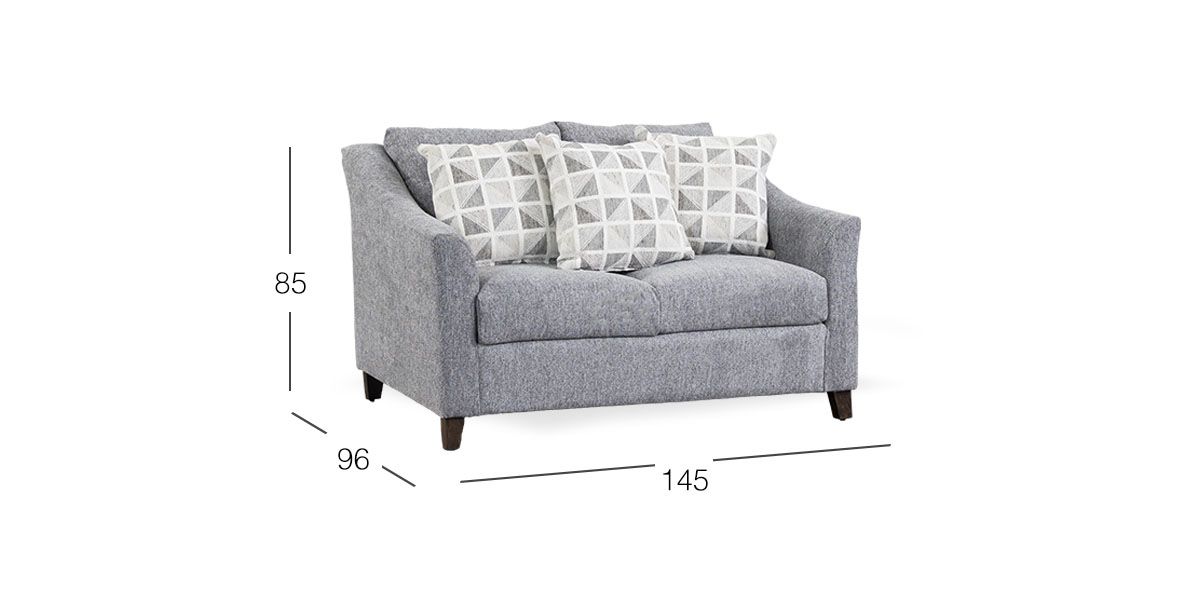 Sofá 2 Plazas Geovanna Gris