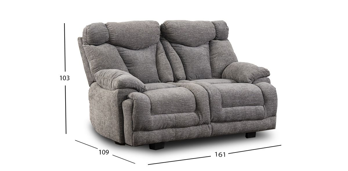 Sofá 2 Plazas Kralice Leonore Gris