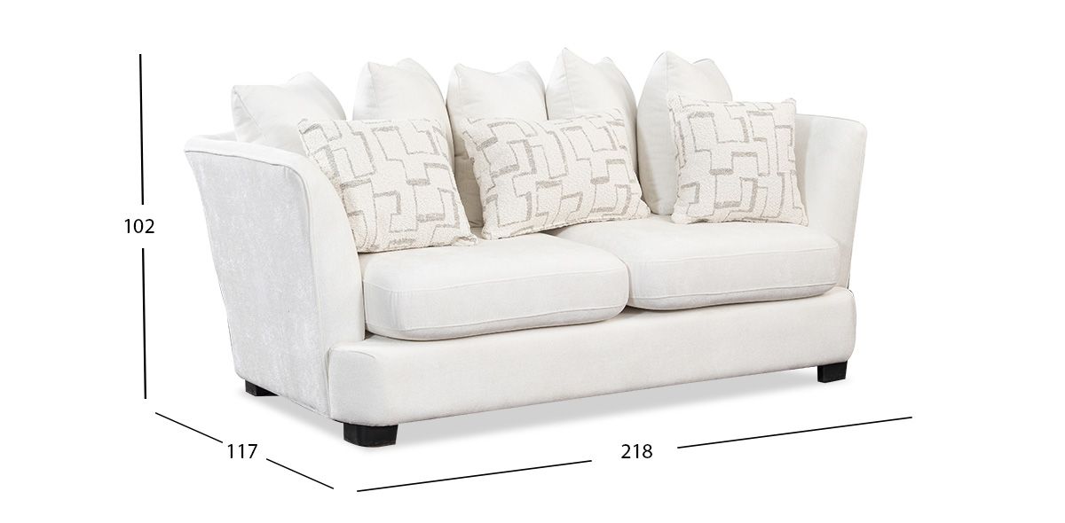 Sofá 2 Plazas Opulent Blanco