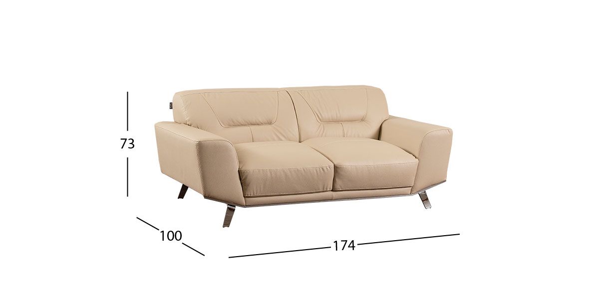 Sofá 2 Plazas Piel Ameno CL Beige (Boal)