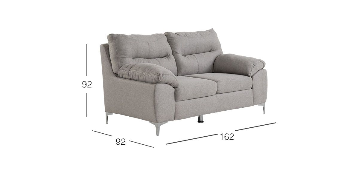 Sofá 2 Plazas Bristol Gris