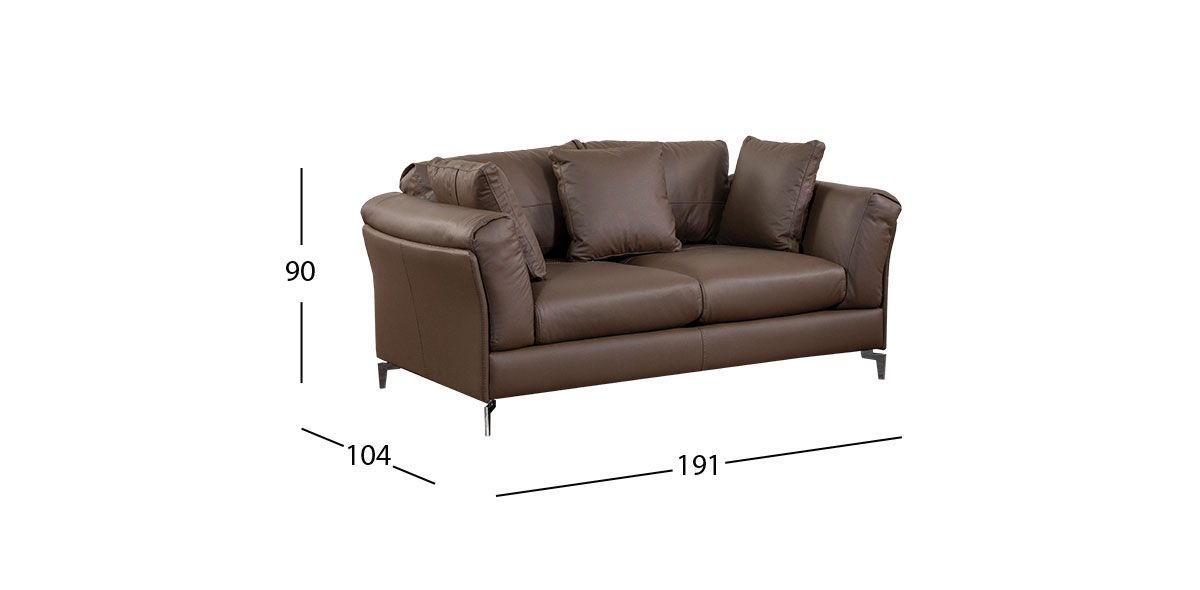Sofá 2 Plazas Piel Kenai CL Café (Boal)