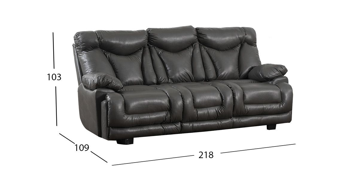 Sofá 3 Plazas Kralice Gris