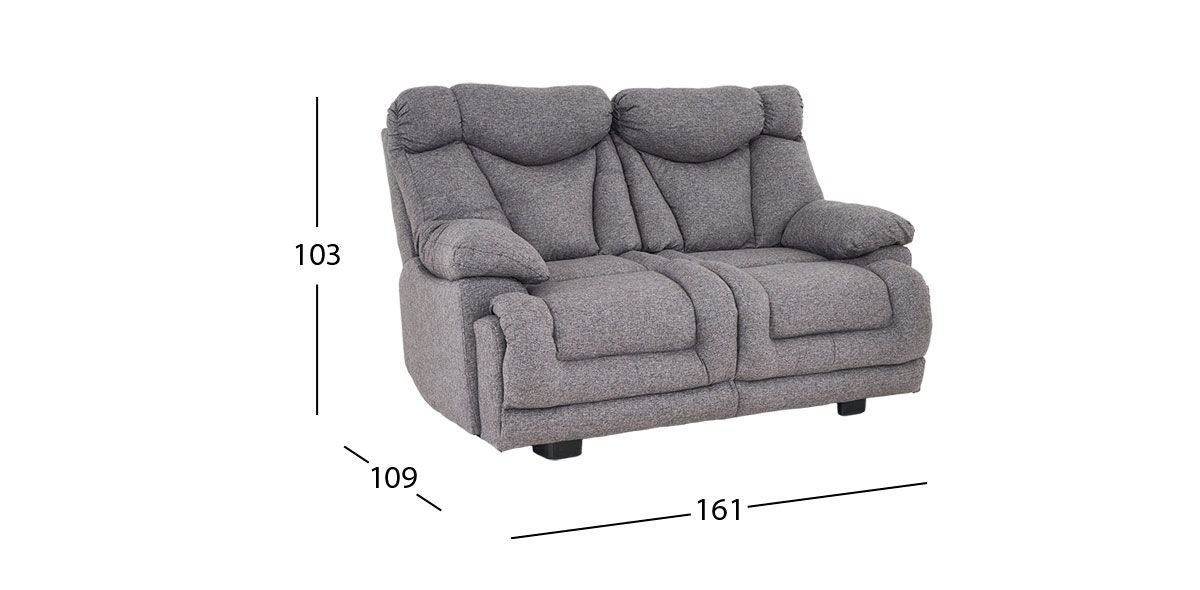 Sofá 2 Plazas Kralice II Leonore Gris