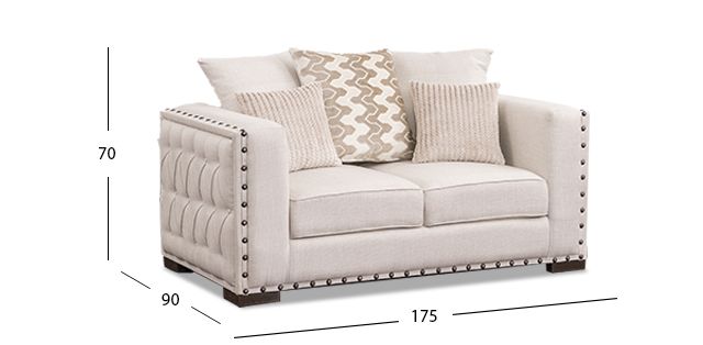 Sofá 2 Plazas Morris Ivory