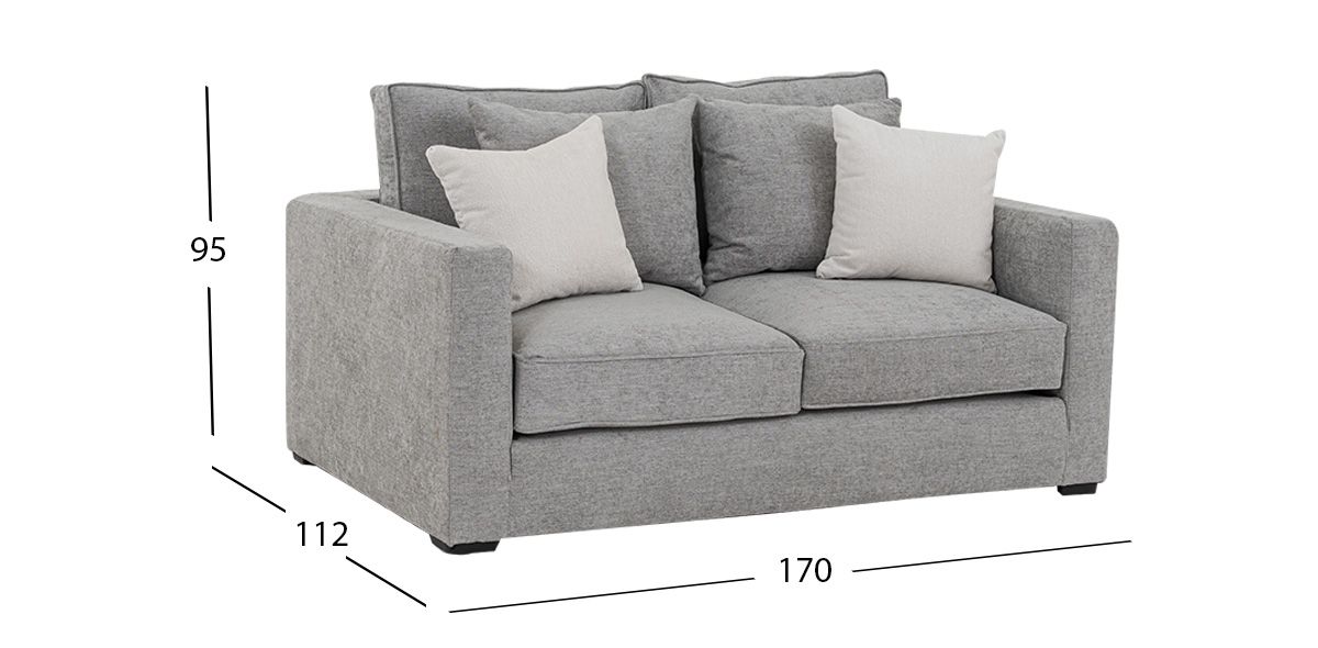 Sofá 2 Plazas Borbón CL Gris 