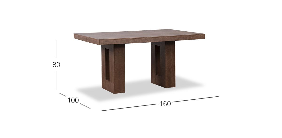 Mesa Comedor Rectangular 160 X 100 Cm Minnesota Café