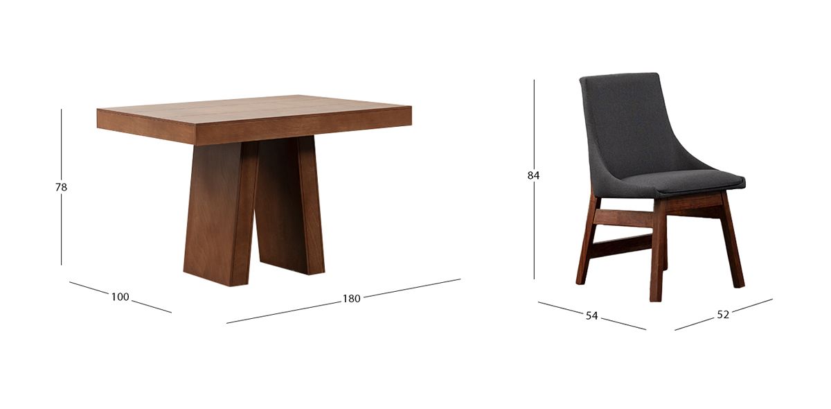 Comedor Odette Con Sillas Gris 5 Piezas