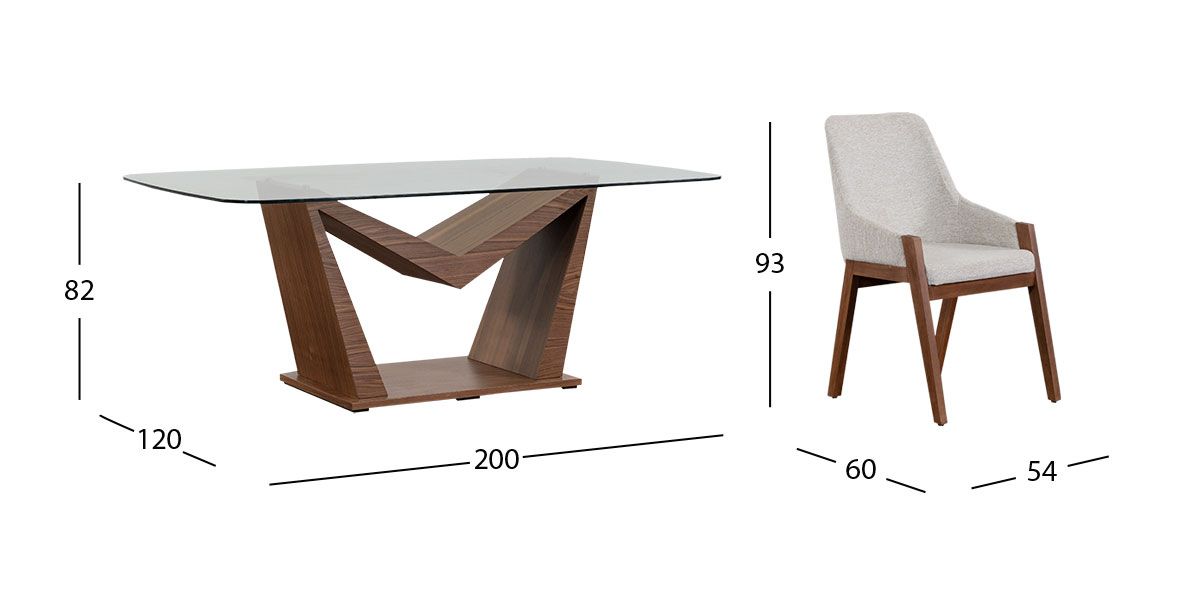 Comedor Cristal Ovalado Gio Blanco 7 Piezas