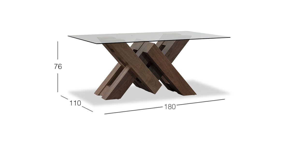 Mesa Comedor Rectangular 180 X 110 Cm Penthouse Café