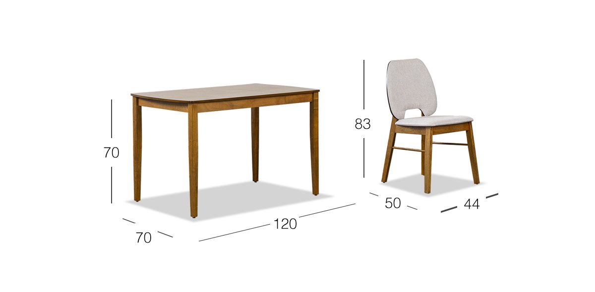 Comedor Loto Gris 5 Piezas