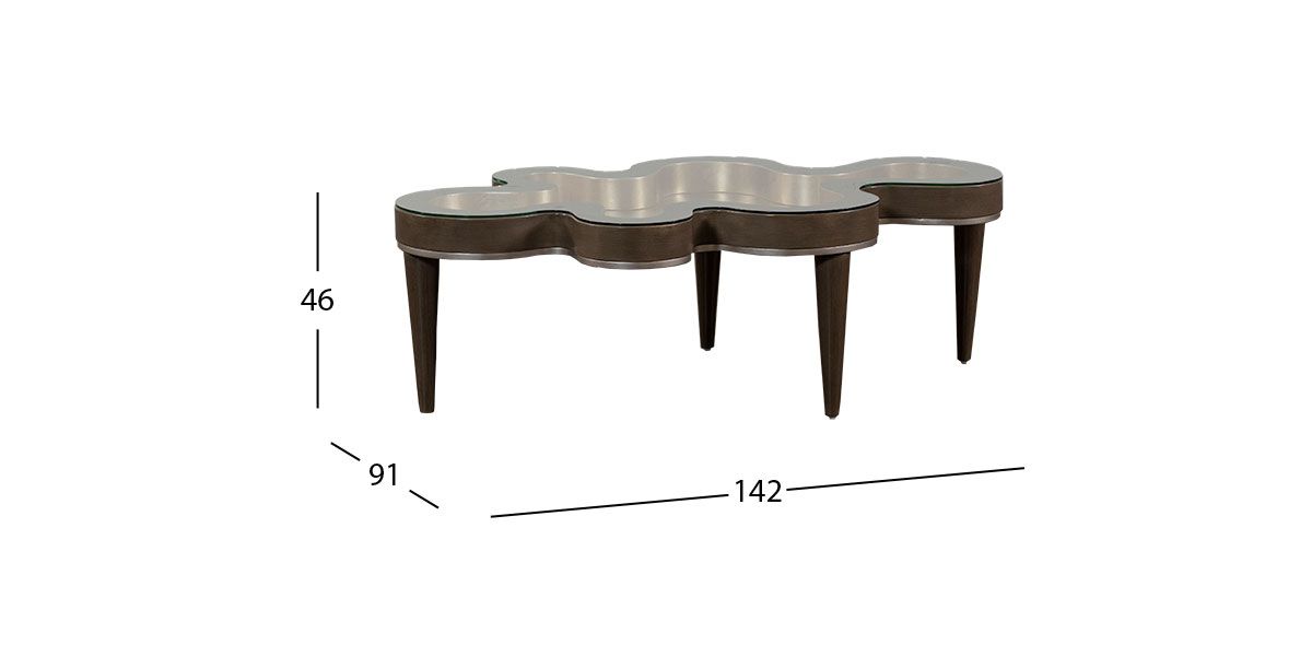 Mesa De Centro Irregular Gia Dorado