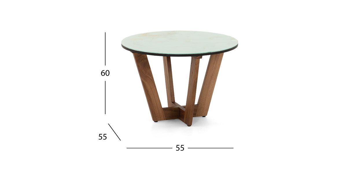 Mesa de Centro Cristal Owen Gris