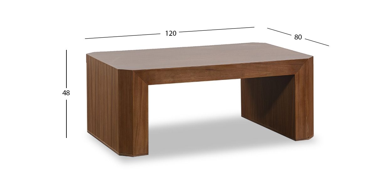 Mesa De Centro Rectangular Vitto Café