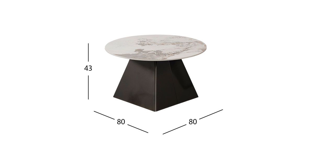 Mesa De Centro Redonda Windy Blanco