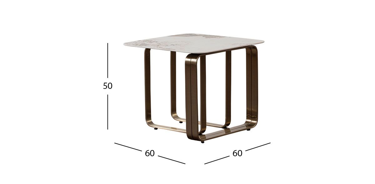 Mesa Lateral Cuadrada Fall Dorado