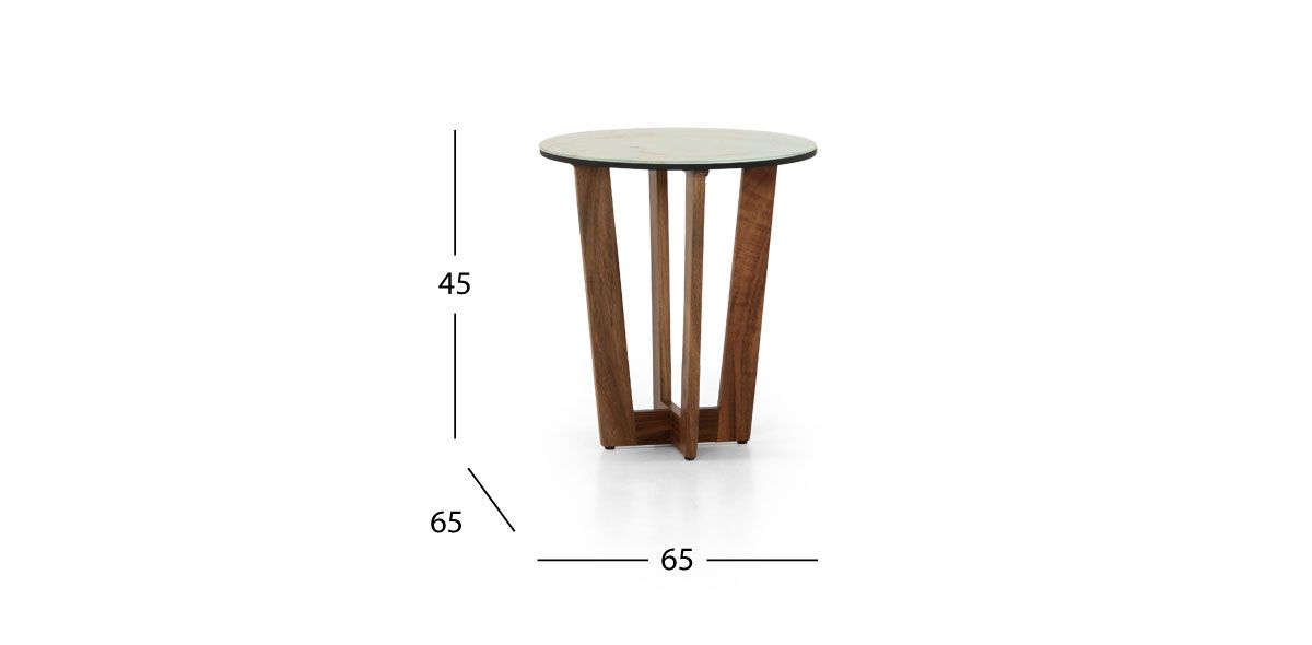 Mesa Lateral Cristal Owen Gris