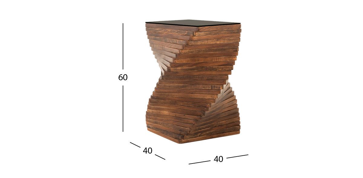 Mesa Lateral Parota Spiral Café